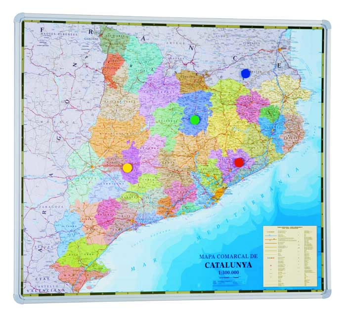 Mapa Catalunya magnético